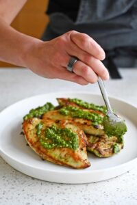 chicken with pesto sauce