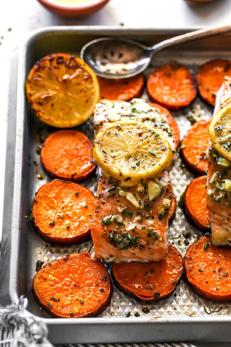 Salmon-Honey-Rosemary-Sweet Potatoes