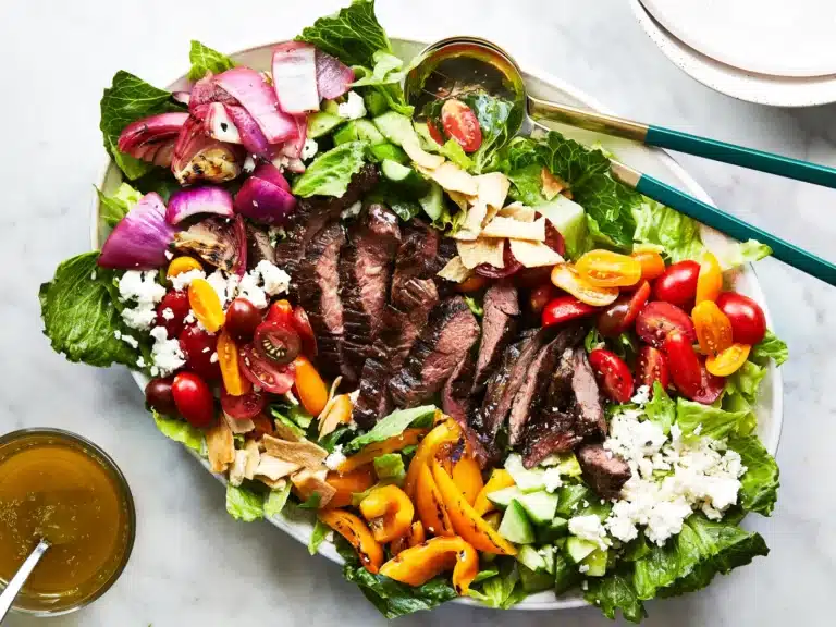 flank steak greek salad